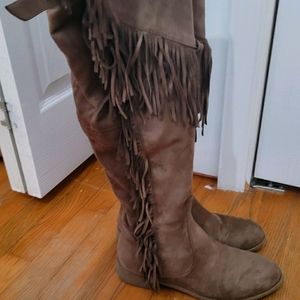 Fringe Knee high boots Size 9